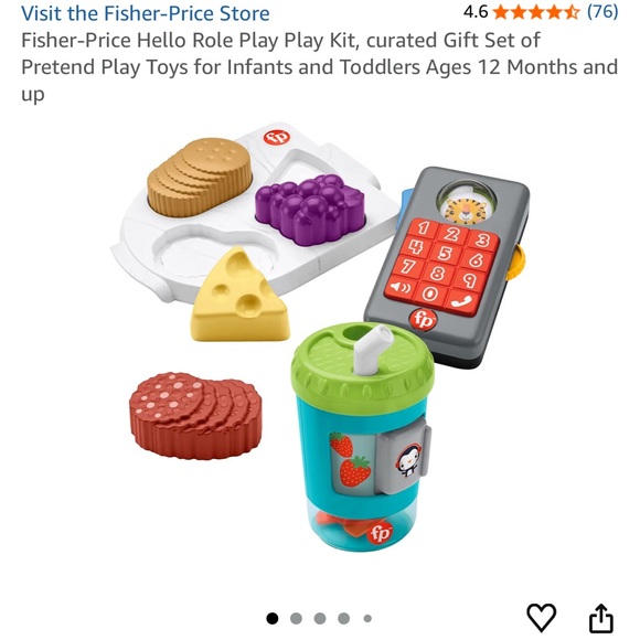 Fisher Price Toy Food Set with Phone - Picture 2 of 2